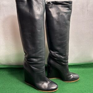 Lanvin
Leather Boots
Black, Leather  Over the Knee Wedge